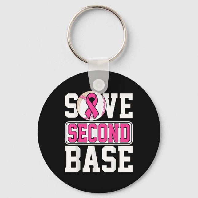 Spara 2:a Bas Player Breast Cancer Awaren Nyckelring (Framsida)