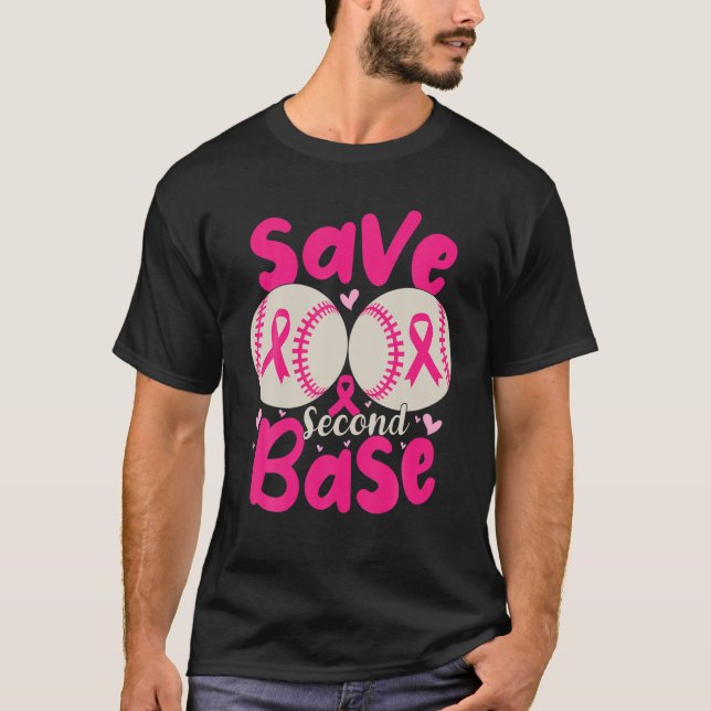 Spara 2:e basfonen - nunyttigt Baskeball bröstcanc T Shirt (Framsida)