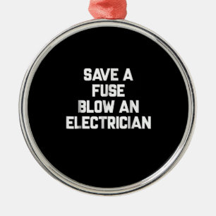 Spara A Flödesfack för elektriska Roliga meninga Julgransprydnad Metall