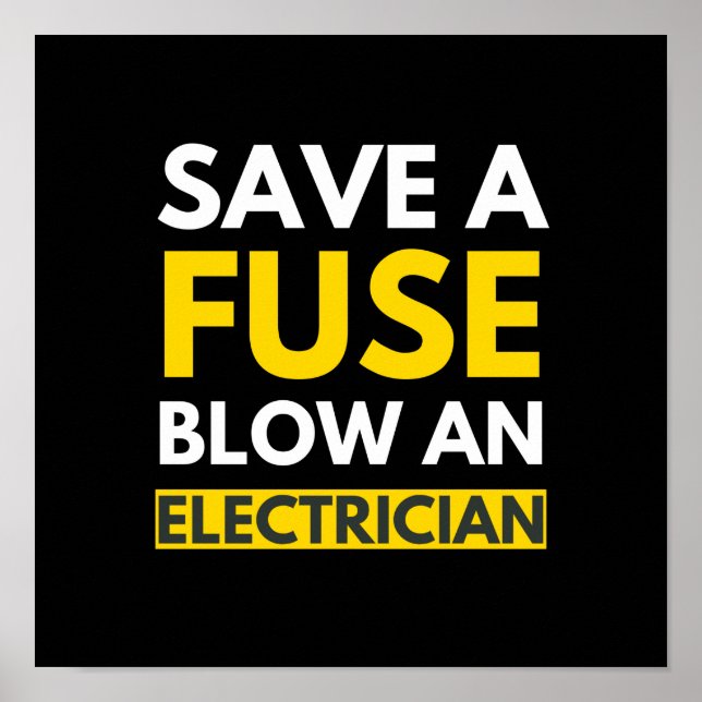 Spara A Fuse Blow an Electrical Poster (Framsidan)