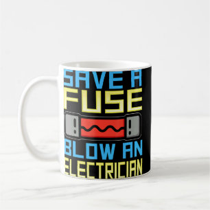 Spara A Fuse Blow an Electrician Electrician Kaffemugg