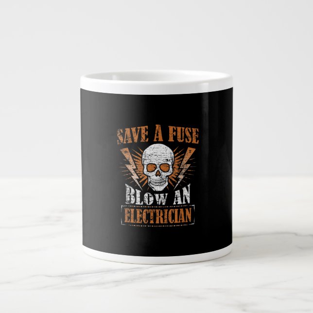 Spara A Fuse Blow an Electrician Humor Funny Gift Jumbo Mugg (Framsidan)
