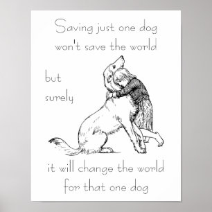 Spara A Hund Pet Rädding Poster