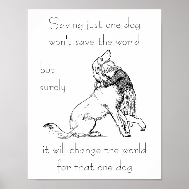 Spara A Hund Pet Rädding Poster (Framsidan)