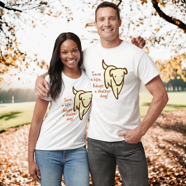 Spara a Life Anta en Hund för inkapsling T-Shirt (Wear Your Compassion: Shelter Dog Advocacy T-Shirt 🐕❤️)