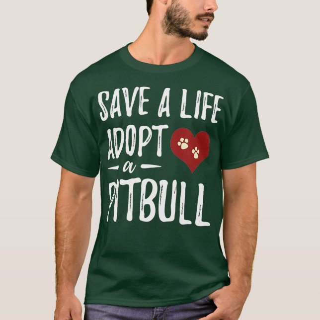 Spara a Life Anta en Pitbull Shirt för Räddingens  T (Framsida)