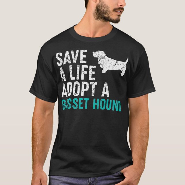 Spara a Life antar en Hund-rädding-bunden Hund T Shirt (Framsida)
