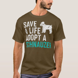 Spara a Life antar en Hund rädding Schnauzer Hund T Shirt