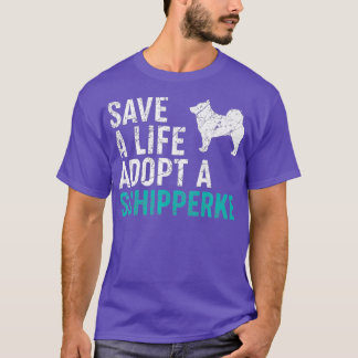 Spara a Life antar en Hund Schipperke Hund T Shirt