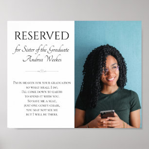 Spara A Seat Sister of Student Photo Memorial Poster