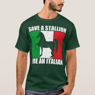 Spara A Stallion Ride och italienska T Shirt