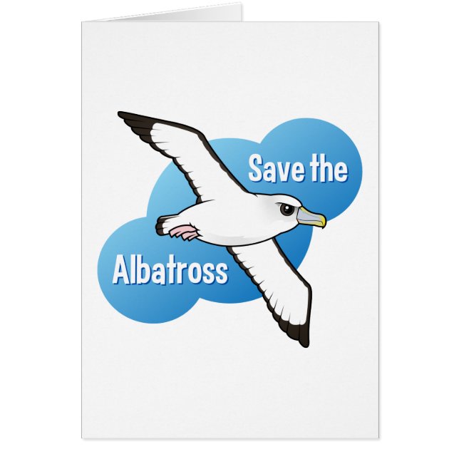 Spara albatrossen (flyg) hälsningskort (Framsidan)