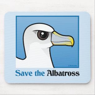 Spara albatrossen (porträtt) musmatta