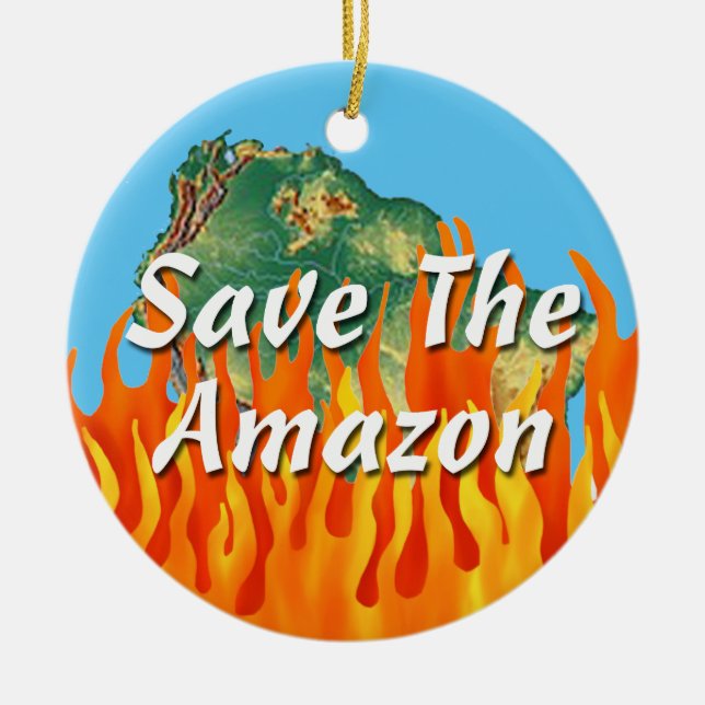 Spara Amazon Julgransprydnad Keramik (Framsidan)