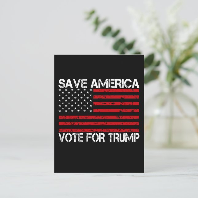 Spara America-röster för trump Vykort (Stående Fram)