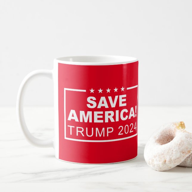 Spara America Trump 2024 Kaffemugg (Med munk)