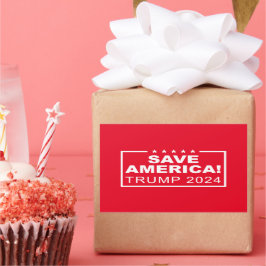 Spara America Trump 2024 Rektangulärt Klistermärke