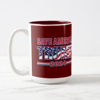 Spara America Trump 2024 Två-Tonad Mugg