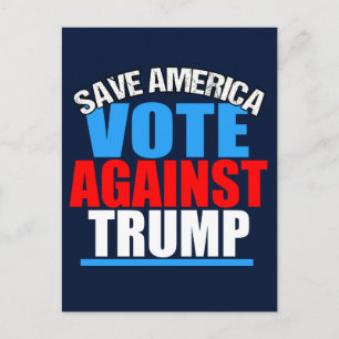 Spara America Vote against Trump Vykort