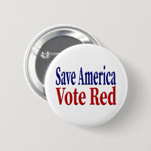 Spara America Vote Red with red blue text Knapp