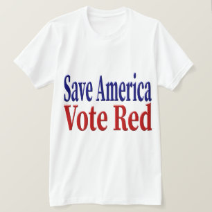 Spara America Vote Red with red blue text T Shirt