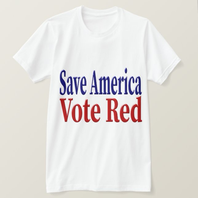 Spara America Vote Red with red blue text T Shirt (Design framsida)