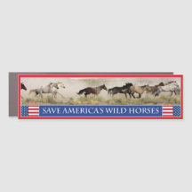 Spara America's Vild Horses Bumper Magnet