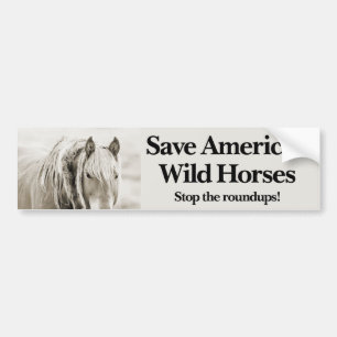 Spara America's Vild Horses - Stoppa Roundups! Bildekal