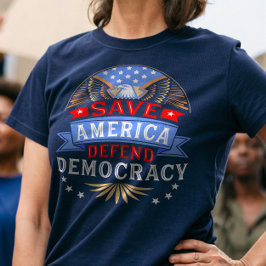 Spara Amerika försvarar demokratin T Shirt