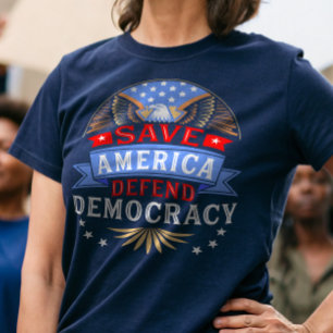 Spara Amerika försvarar demokratin T Shirt