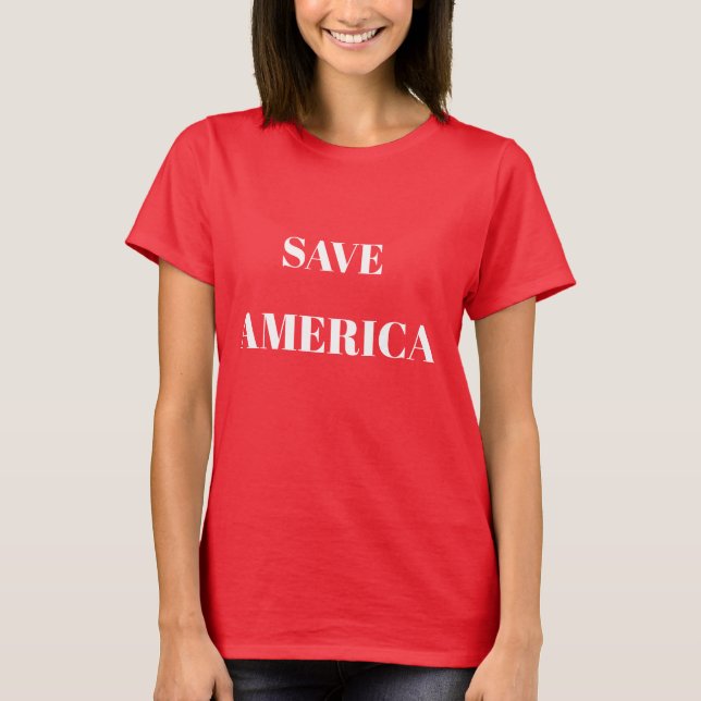 Spara Amerika Grundläggande T-Shirt (Framsida)