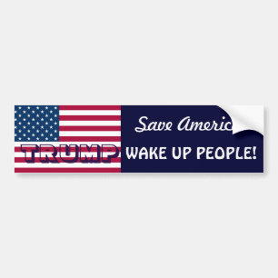 Spara Amerika! - RÖSTA ÖVRE FOLK FÖR TRUMP/WAKE! Bildekal