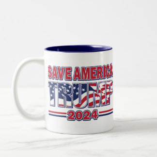 Spara Amerika Trump 2024 Två-Tonad Mugg
