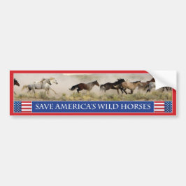 Spara Amerikas Vild Horses Bumper Sticker 1 Bildekal