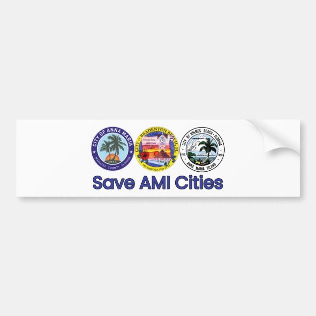 Spara AMI Cities Bumper Sticker Bildekal (Framsidan)