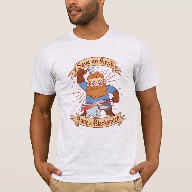 Spara an Anvil Bang a Blacksmith T-Shirt (Framsida)