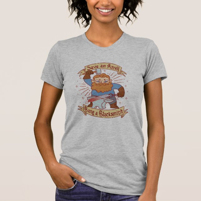 Spara an Anvil Bang a Blacksmith T-Shirt (Framsida)