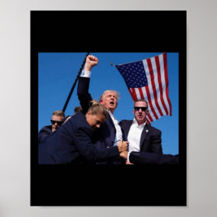 Spåra angrepp på trumpbekämpning för Amerika-trump Poster