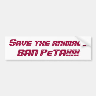 Spara animalsBANen PeTA!!!!! Bildekal