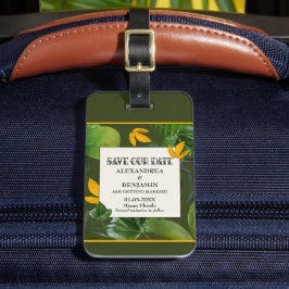 Spara Anpassningsbarna Bröllop Tropical Handflatan Bagagebricka