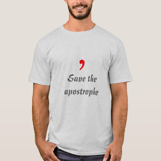 Spara apostrofen tee (Framsida)