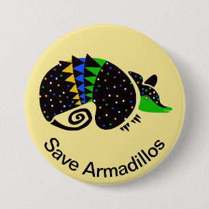 Spara ARMADILLOS - RISKFARLIG animalisk grafik - Knapp