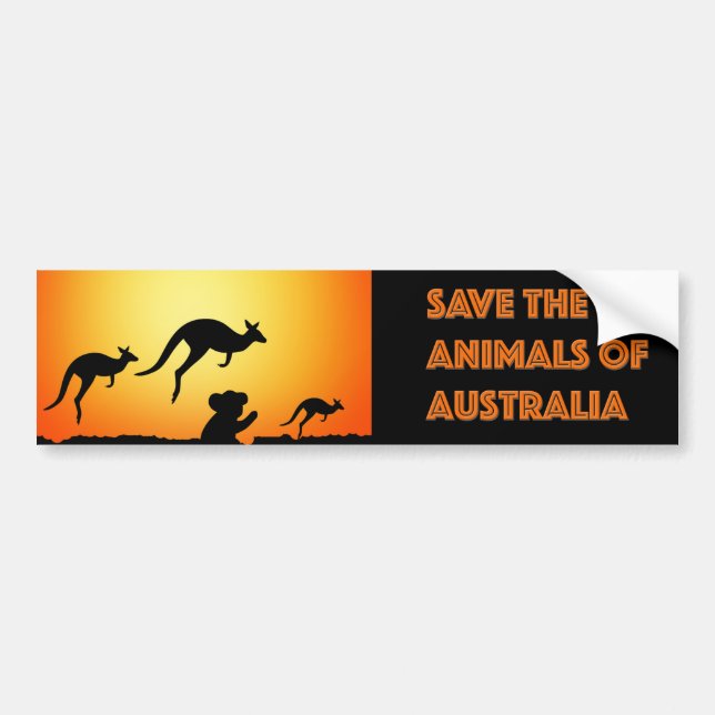 Spara Australiens djur Bildekal (Framsidan)