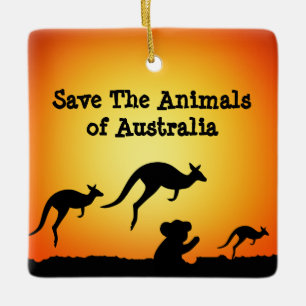 Spara Australiens djur Julgransprydnad Keramik