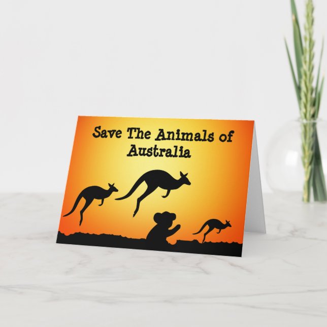 Spara Australiens djur Kort (Framsida)