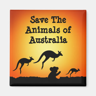 Spara Australiens djur Magnet
