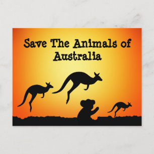 Spara Australiens djur Vykort
