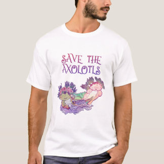 Spara av Axolotls,Axolotl,Salamander T-Shirt