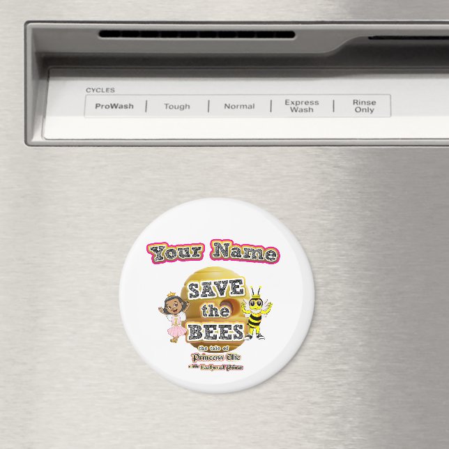 Spara av Bees Anpassade Magnet (In Situ (Dishwasher))