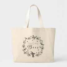 Spara av Bees Jumbo Tote Design in Black